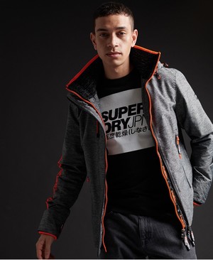 Superdry Limited Edition Blockneck SD-Windcheater Férfi Kabát Sötét Szürke/Narancssárga | WUZYV6953